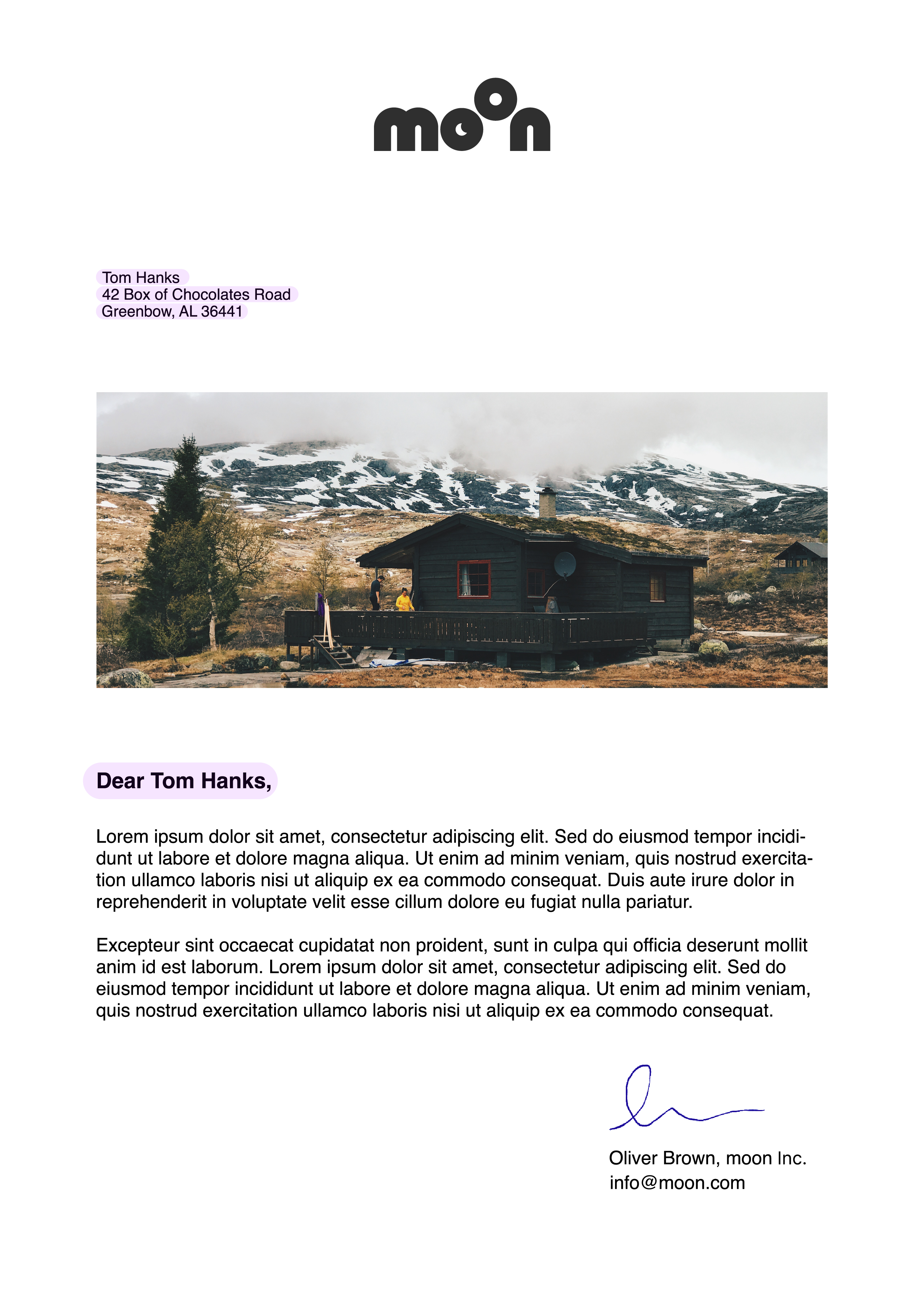 Mail merge letter document example