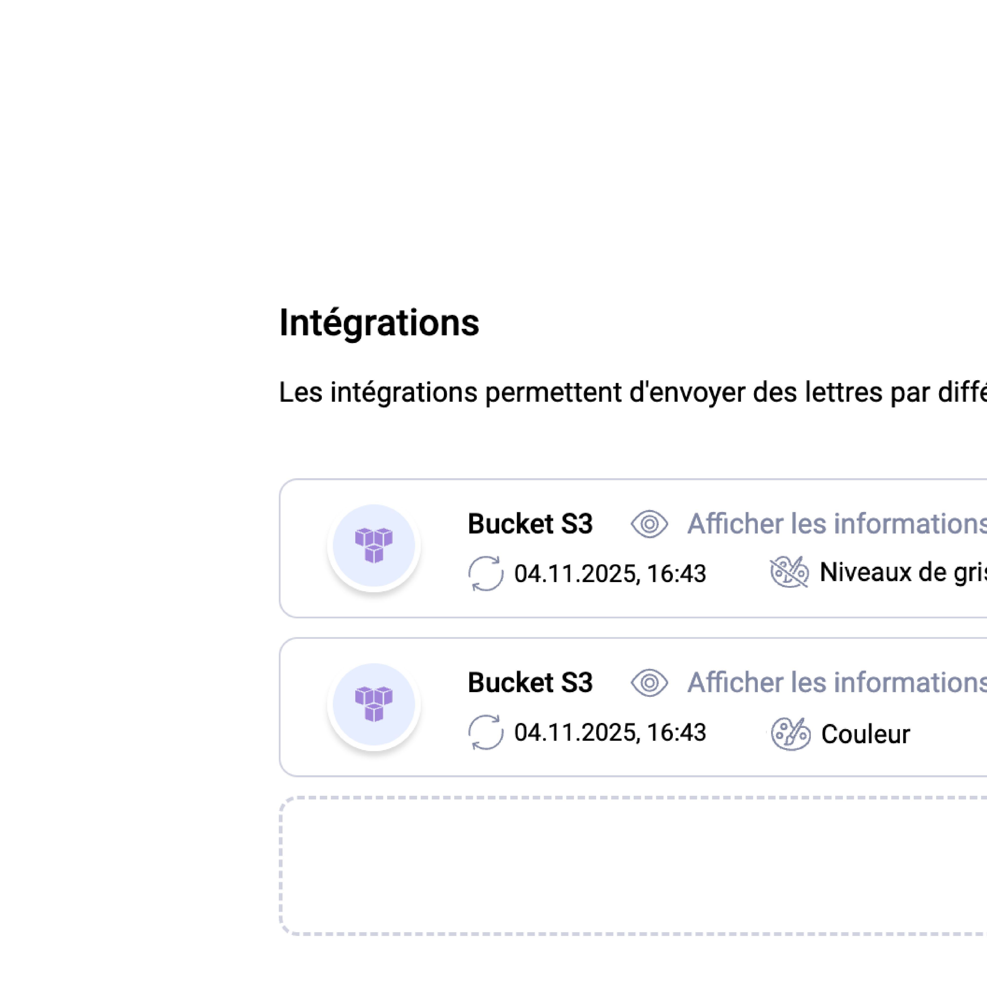 Intégration S3 dans l’application Web Pingen