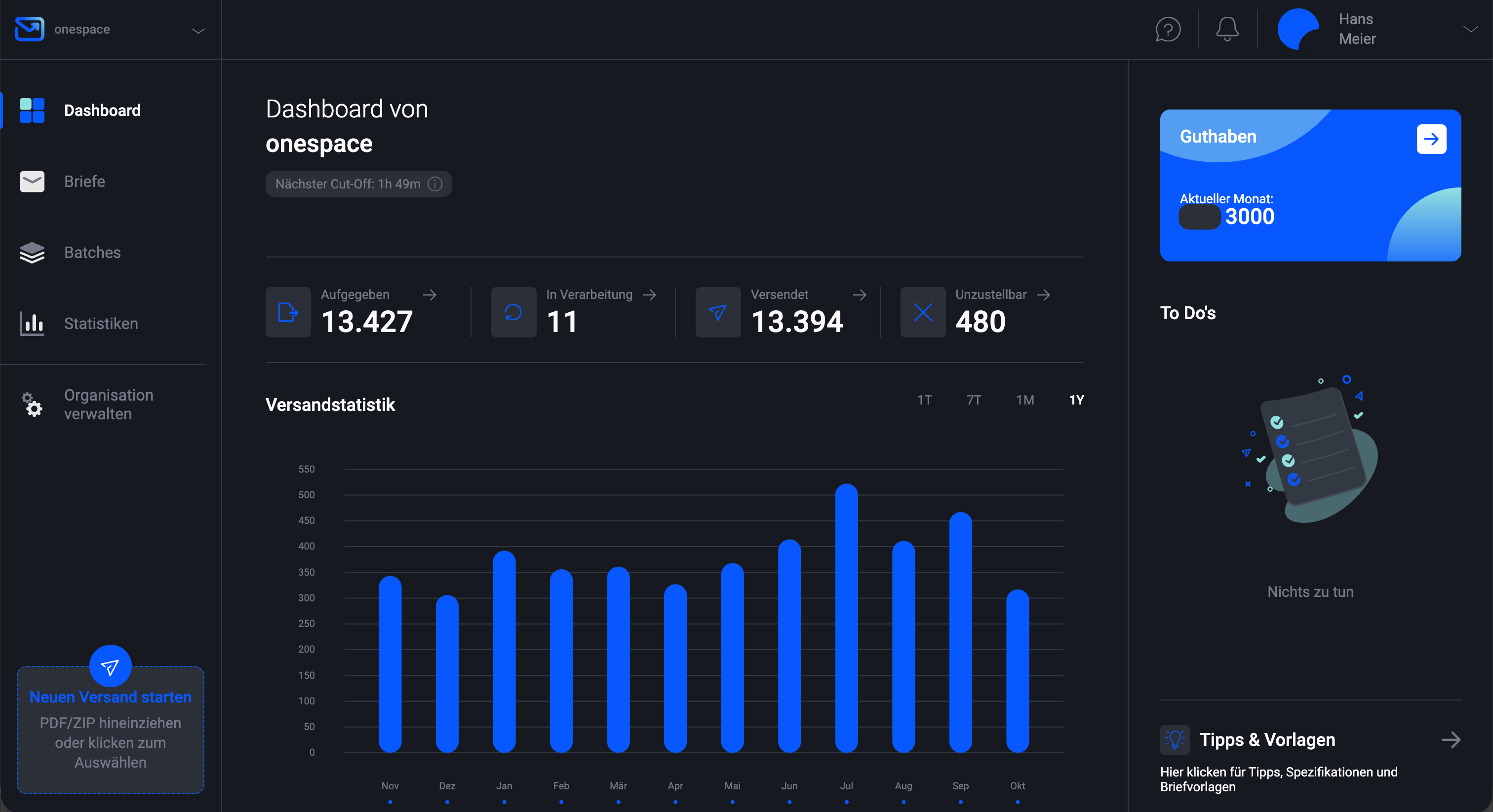 Online briefversand - Pingen WebApp